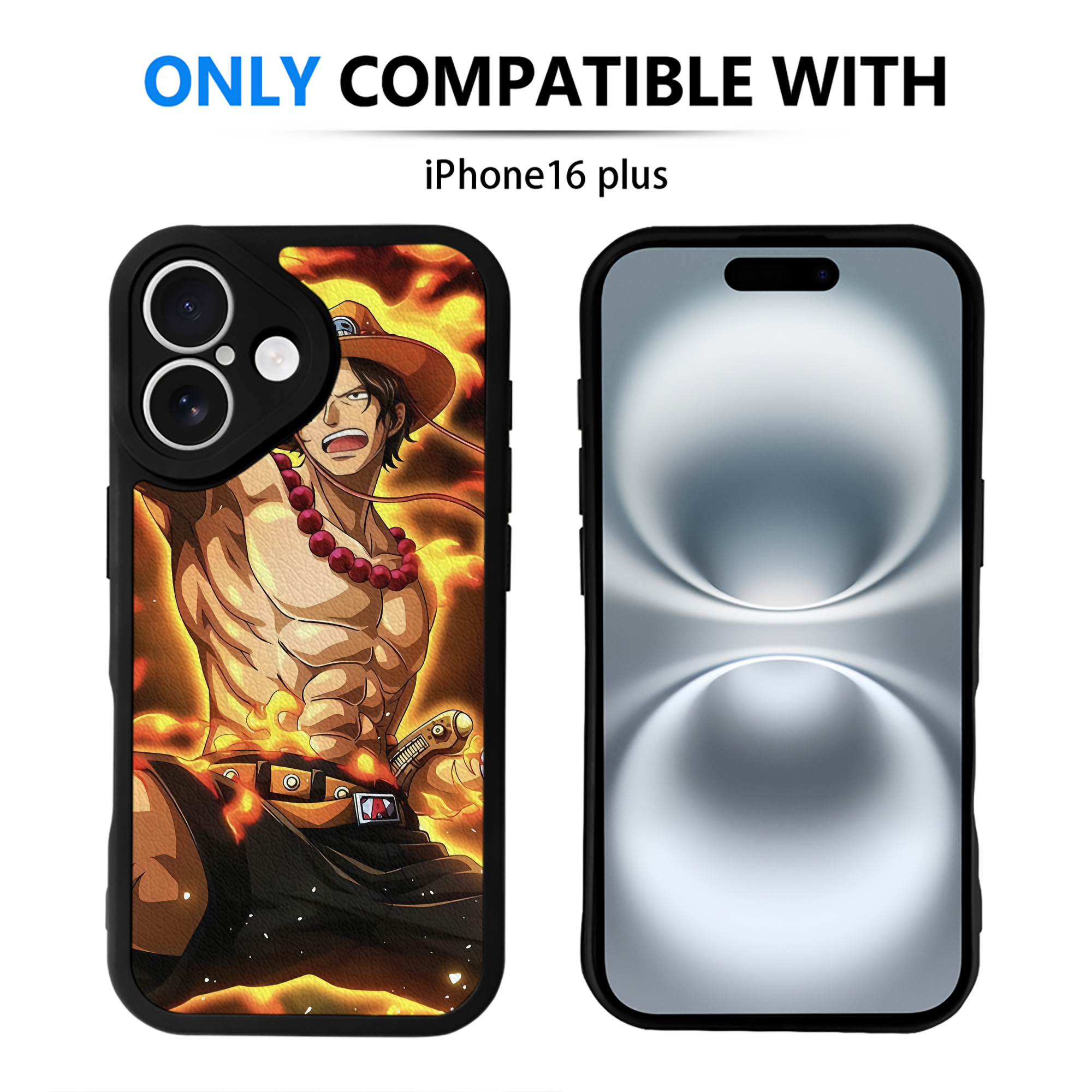 （画像用） ワンピース ONE PIECE 【iPhone 16シリーズ対応】シリコンスマホケース（レザー調） 材質：シリコン